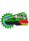 Train Target Embroidery Design