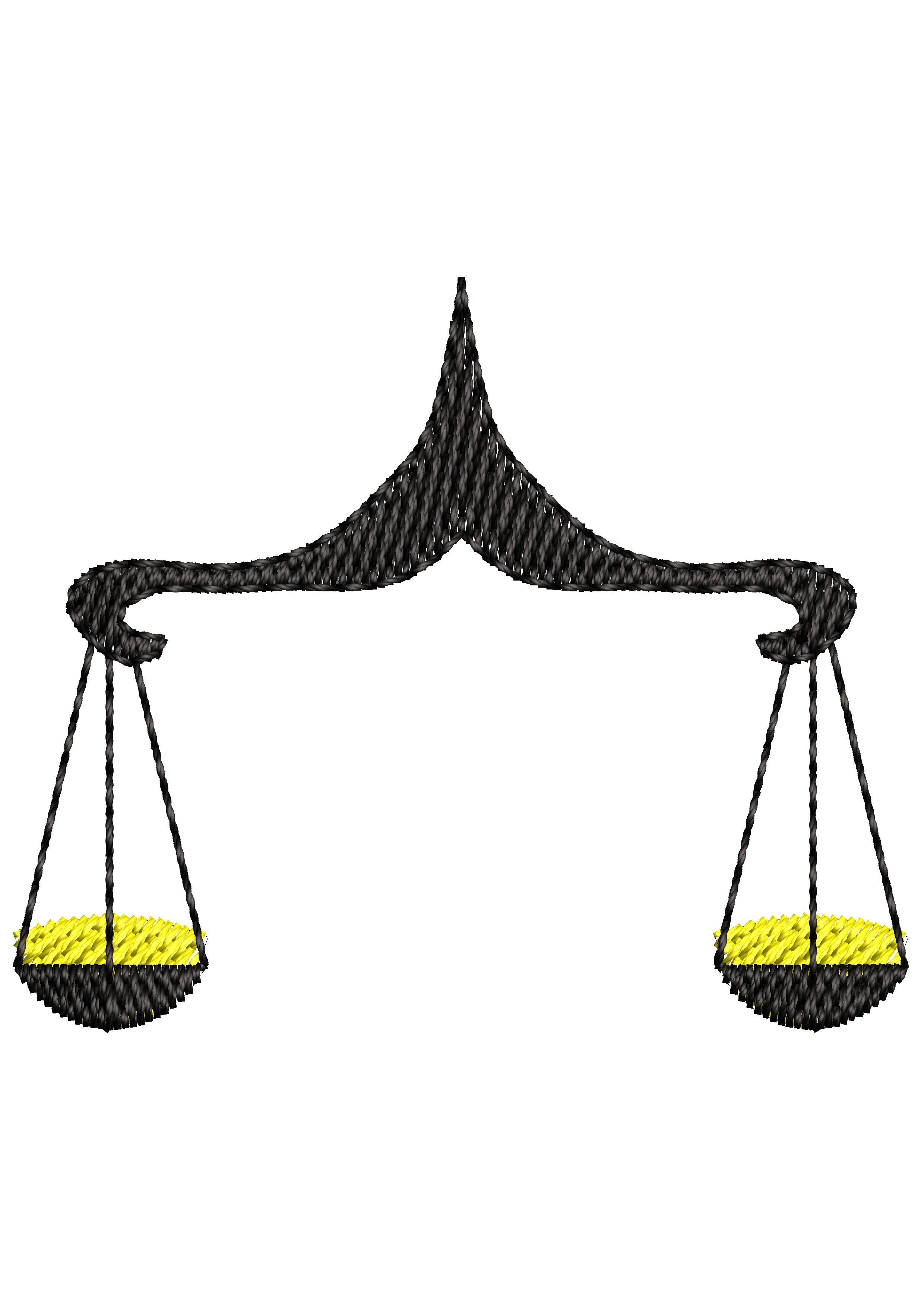 Weighing Embroidery Design