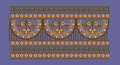 Floral Medallion Scallop Border Embroidery Design