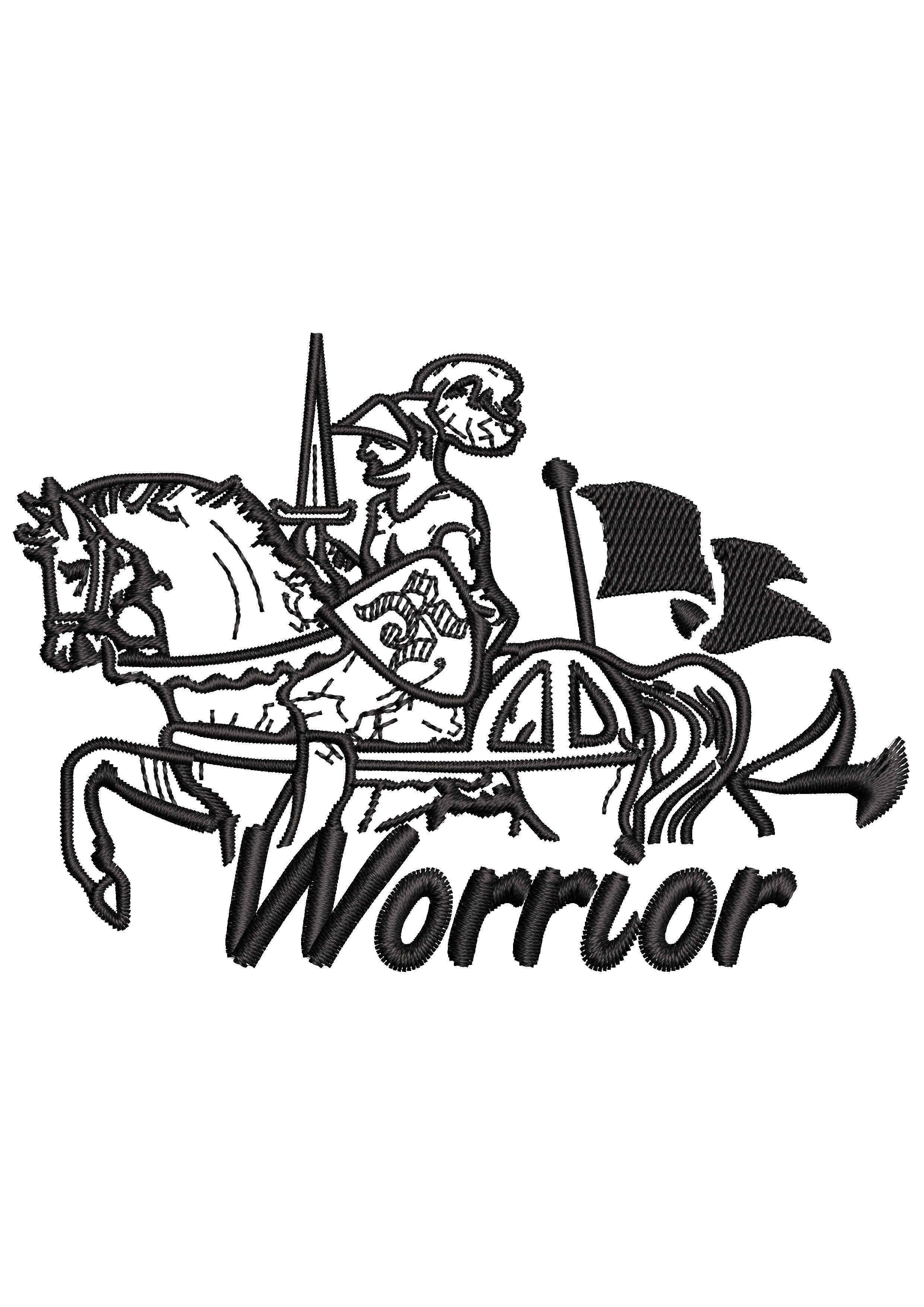 Worrior Embroidery Design