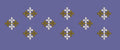 Dual Tone Geometric Diamond Booti Embroidery Design