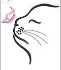 Cat Face Embroidery Design