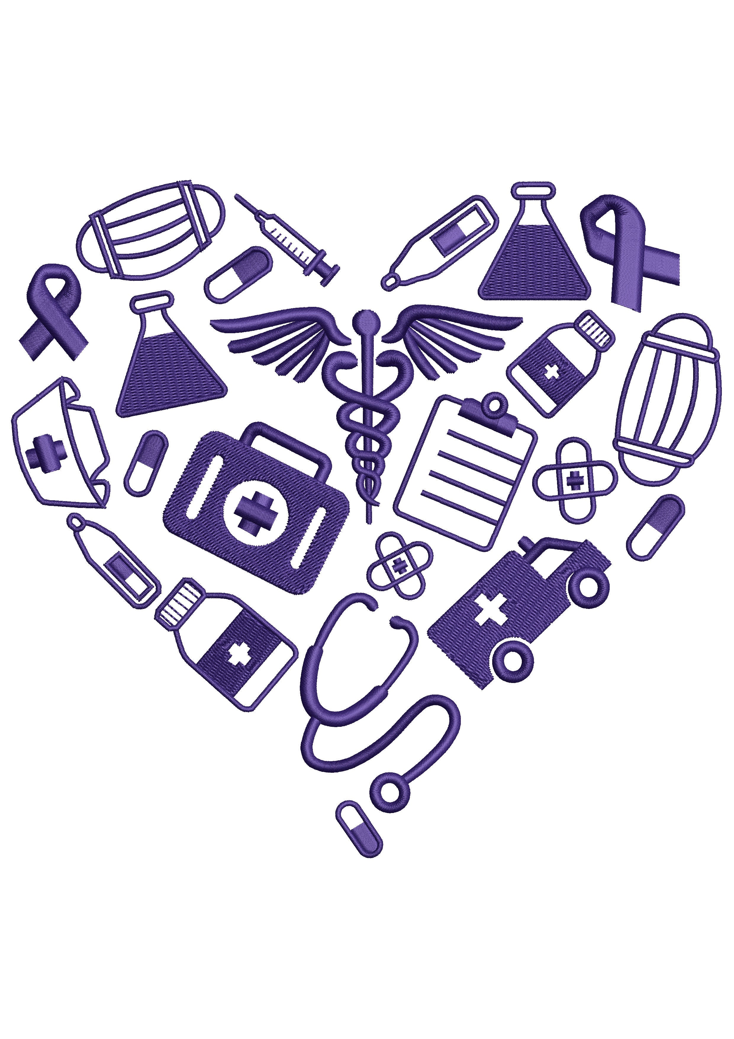 Heart of Hospita Embroidery Design
