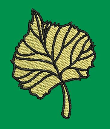 Gold Leaf Embroidery Design