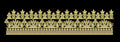 Paisley Gold Traditional Ornamental Border Embroidery Design