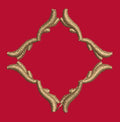 Diamond Decorative Frame Embroidery Design