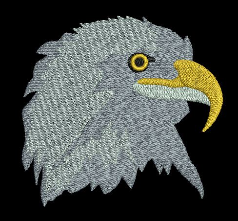 Bald Eagle Profile Mascot Embroidery Design