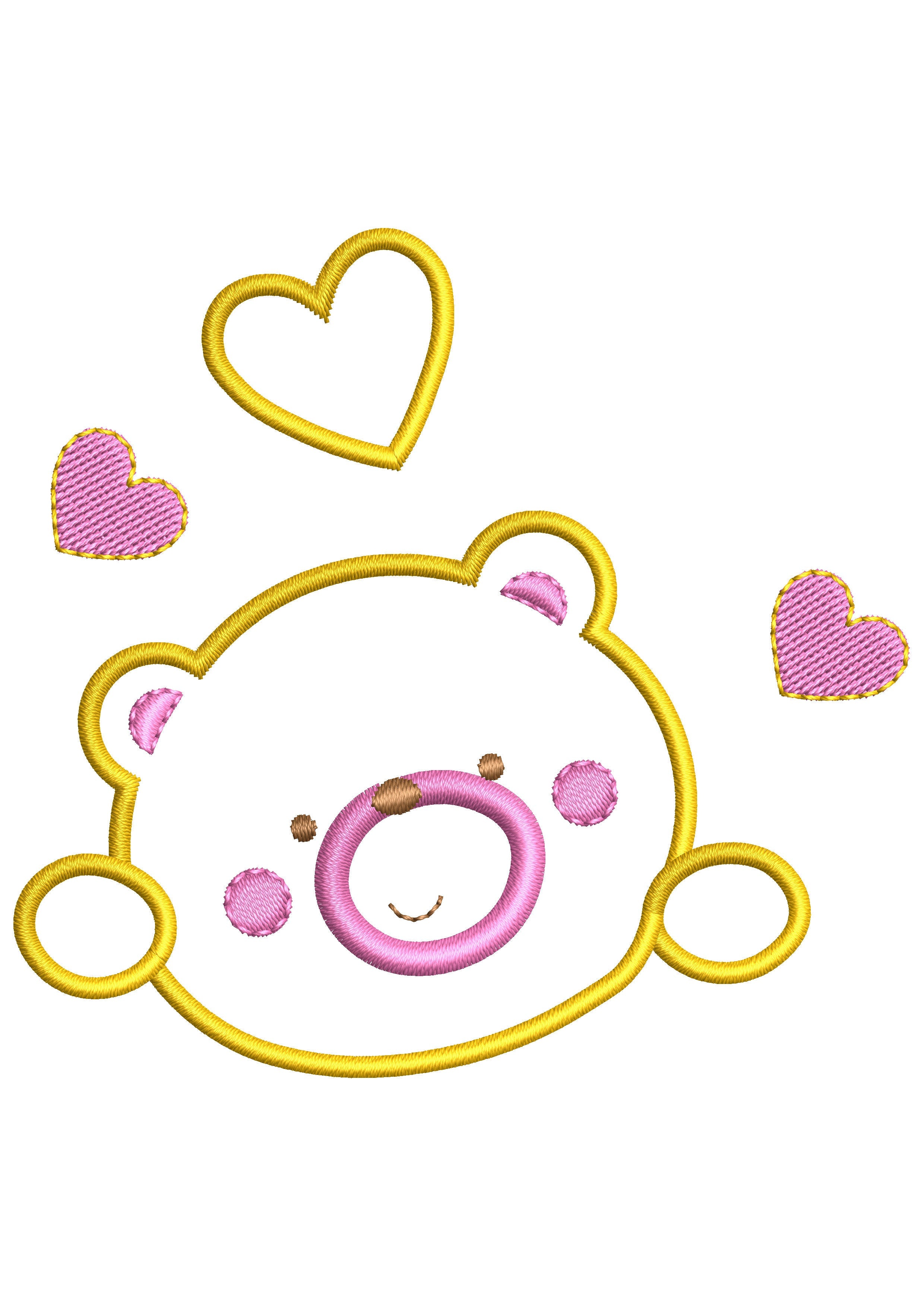 Little Bear Embroidery Design