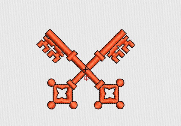 Keys Embroidery Design