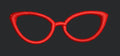 Red Glasses Embroidery Design