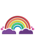 Rainy Rainbow Embroidery Design