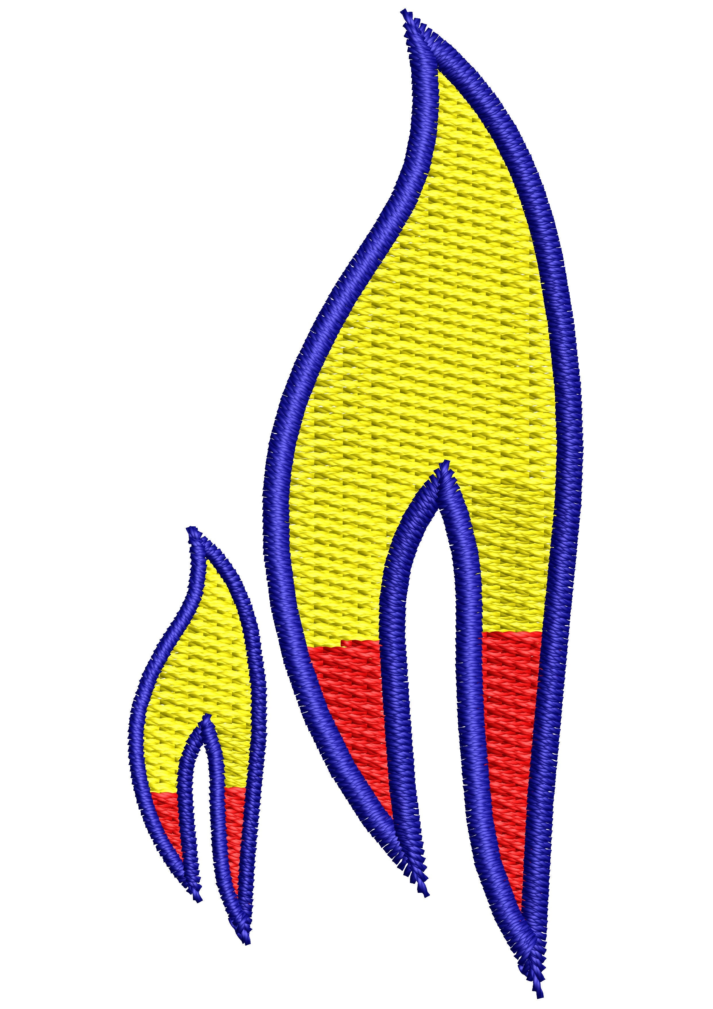Gas Flame Embroidery Design