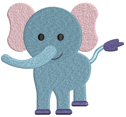 Elephant Baby Embroidery Design