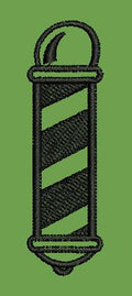 Striped Cylindrical Pillar Emblem Embroidery Design