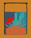 Coastal Sunset Refreshment Scene Embroidery Design