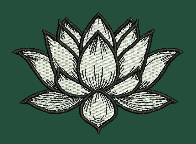 White Flower Embroidery Design