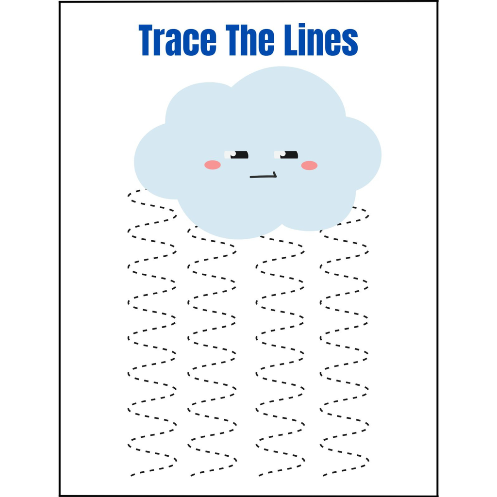 Trace the Lines Pattern Practice
