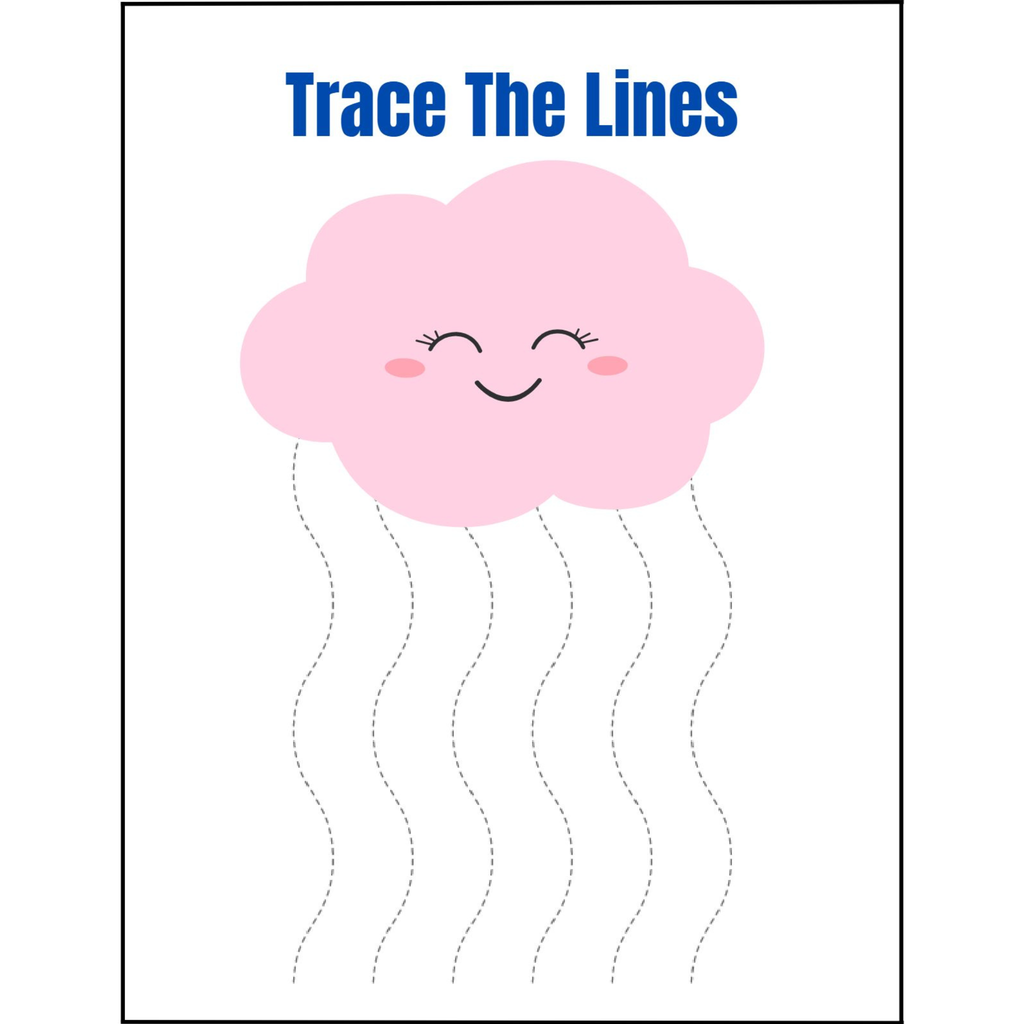 Trace the Lines Pattern Practice