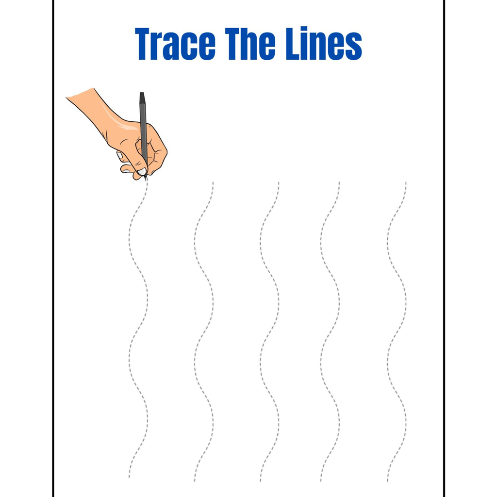 Trace the Lines Straight Line Practice