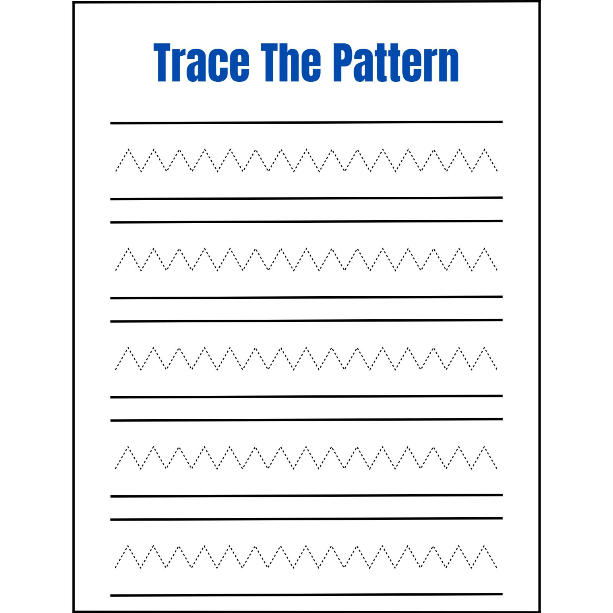Trace the Pattern Prewriting Workbook