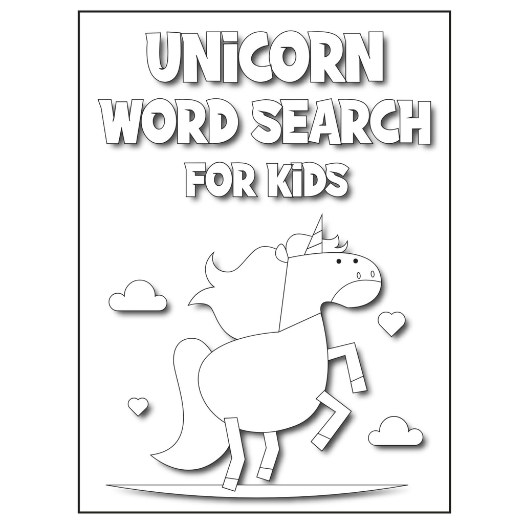 Unicorn Word Search for Kids