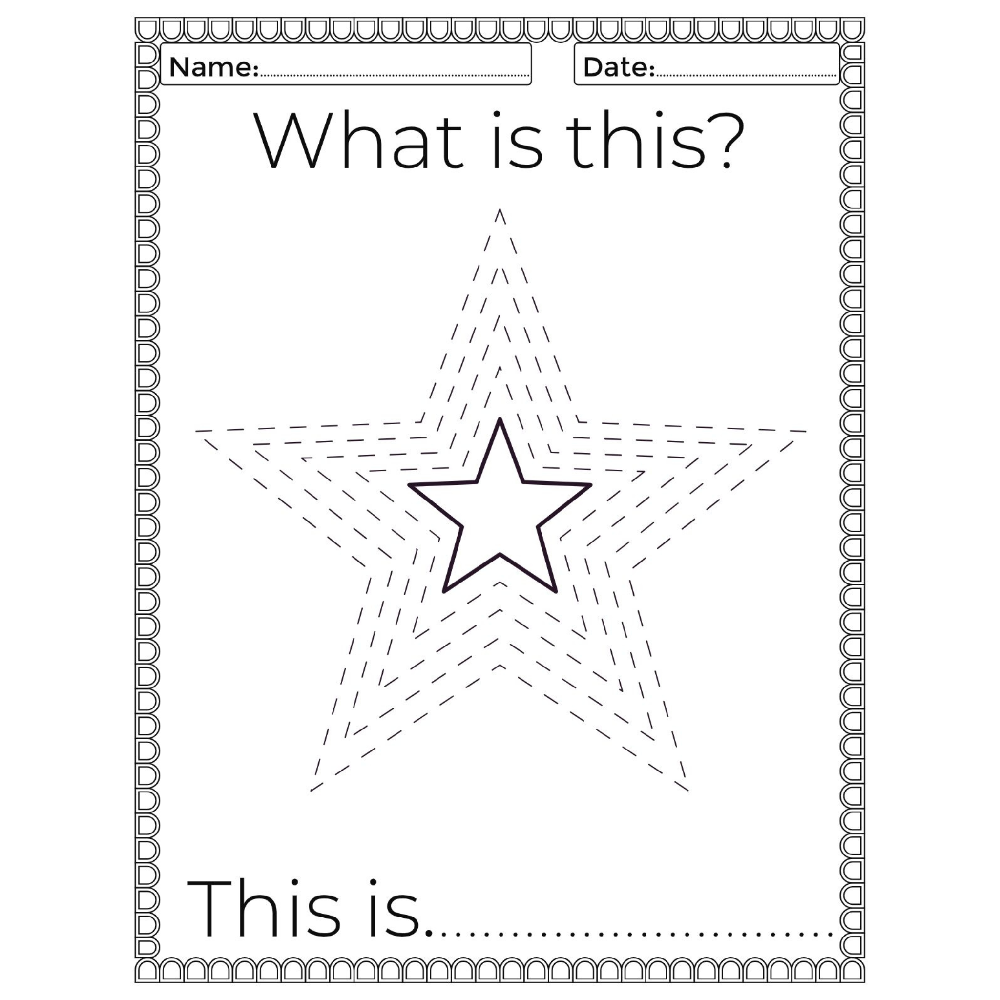 What Is This Shape Tracing Worksheets