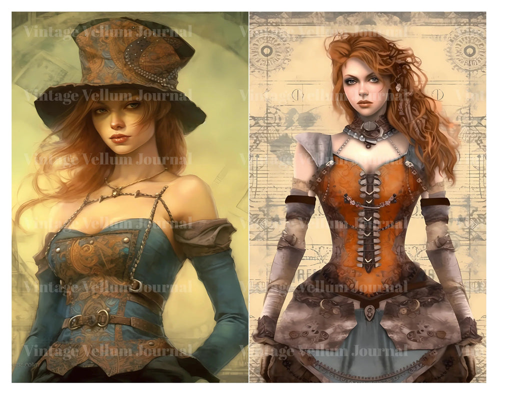 Steampunk Junk Journal Pages